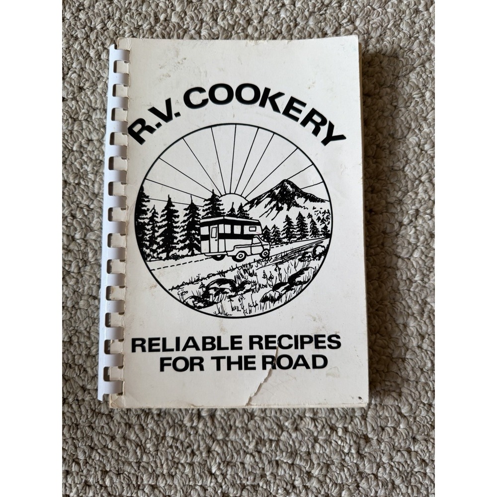 Vintage R.V. Cookery Spiral Bound Recipe Book Camping Travel Cookbook Recipes